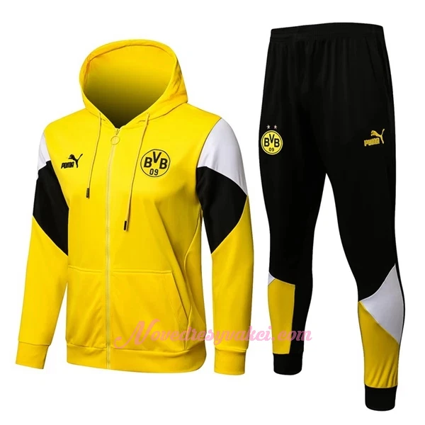 BVB Borussia Dortmund Tréninkový Bunda Kapucí Soupravy 2022-23 Žlutá