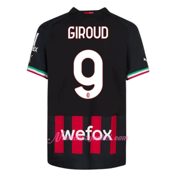 Fotbalové Dresy AC Milán Olivier Giroud 9 Domácí 2022-23