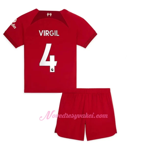 Fotbalové Dresy Liverpool FC Virgil van Dijk 4 Dětské Domácí 2022-23