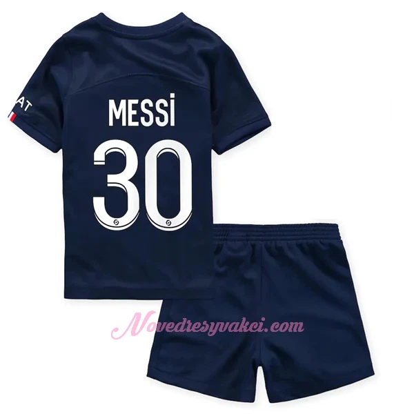 Fotbalové Dresy Paris Saint-Germain Lionel Messi 30 Dětské Domácí 2022-23