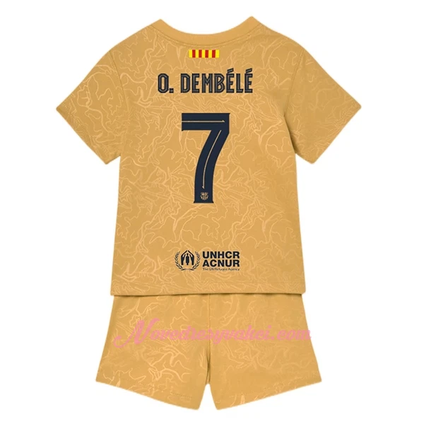 Fotbalové Dresy FC Barcelona Ousmane Dembélé 7 Dětské Venkovní 2022-23