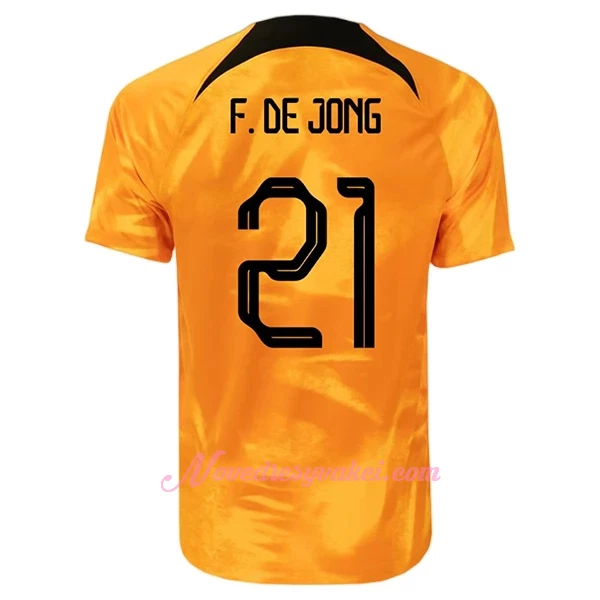 Fotbalové Dresy Nizozemsko Frenkie de Jong 21 Domácí MS 2022
