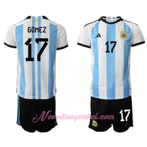 Fotbalové Dresy Argentina Alejandro Gomez 17 Dětské Domácí MS 2022