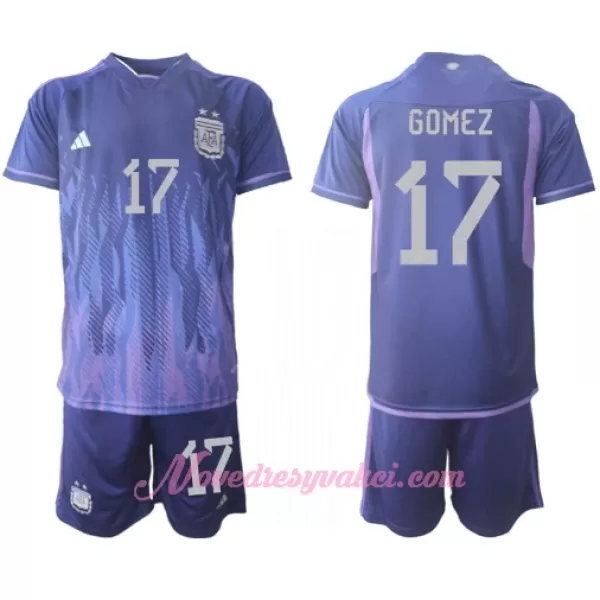 Fotbalové Dresy Argentina Alejandro Gomez 17 Dětské Venkovní MS 2022