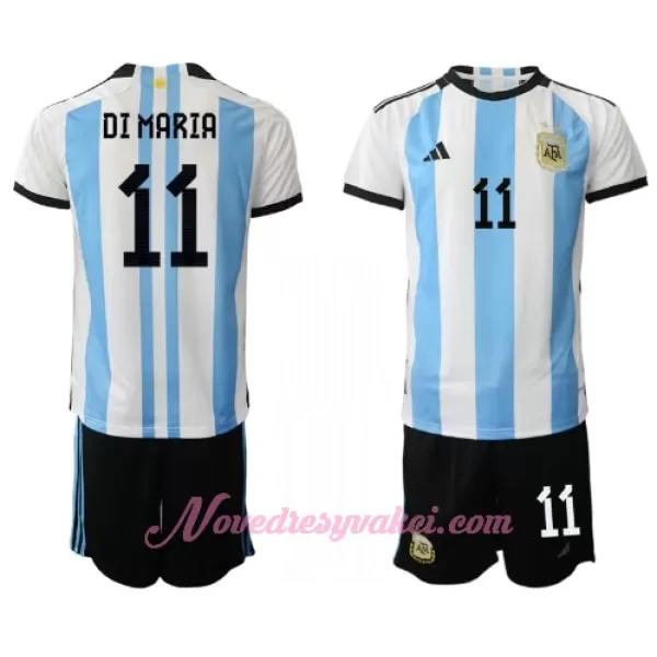Fotbalové Dresy Argentina Angel Ángel Di María 11 Dětské Domácí MS 2022