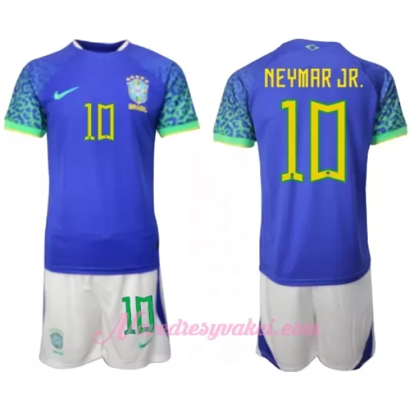 Fotbalové Dresy Brazílie Neymar Jr 10 Dětské Venkovní MS 2022