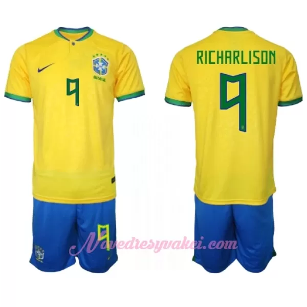 Fotbalové Dresy Brazílie Richarlison de Andrade 9 Dětské Domácí MS 2022