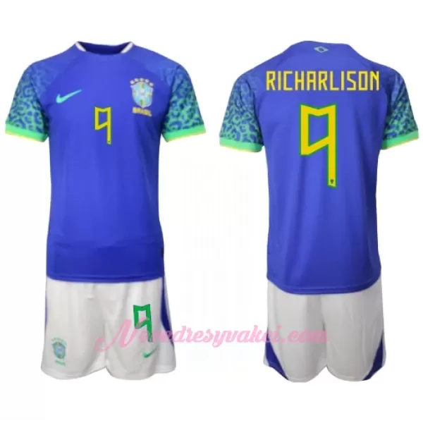 Fotbalové Dresy Brazílie Richarlison de Andrade 9 Dětské Venkovní MS 2022