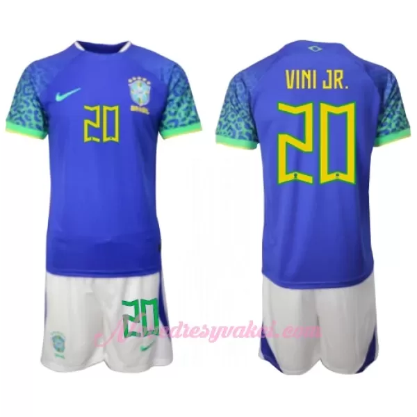 Fotbalové Dresy Brazílie Vinicius Junior 20 Dětské Venkovní MS 2022