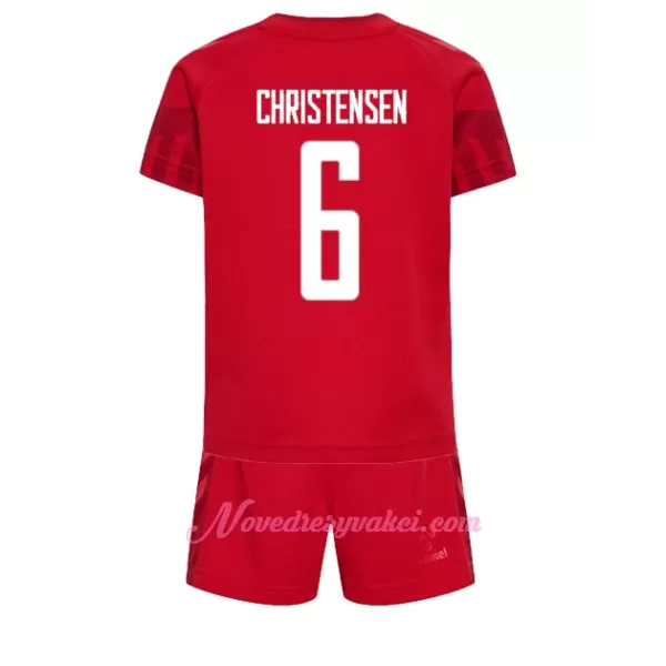 Fotbalové Dresy Dánsko Andreas Christensen 6 Dětské Domácí MS 2022