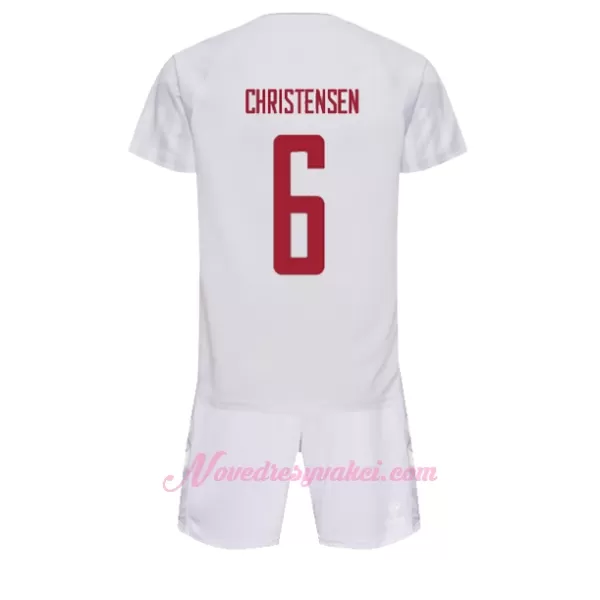 Fotbalové Dresy Dánsko Andreas Christensen 6 Dětské Venkovní MS 2022