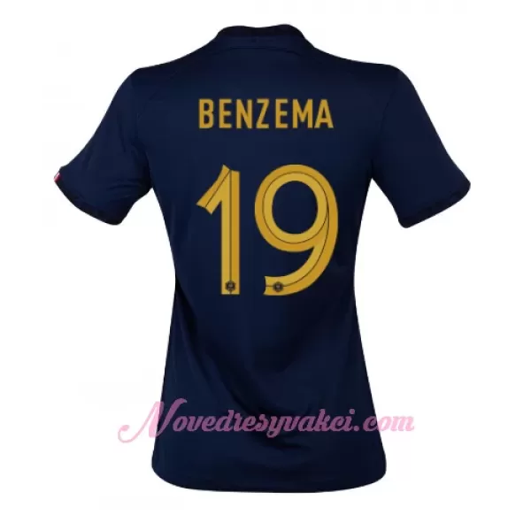 Fotbalové Dresy Francie Karim Benzema 19 Dámské Domácí MS 2022