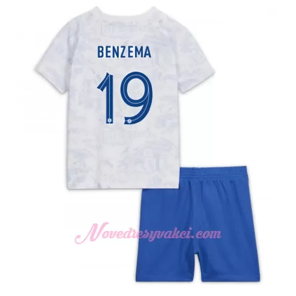 Fotbalové Dresy Francie Karim Benzema 19 Dětské Venkovní MS 2022