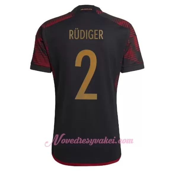 Fotbalové Dresy Německo Antonio Rudiger 2 Venkovní MS 2022