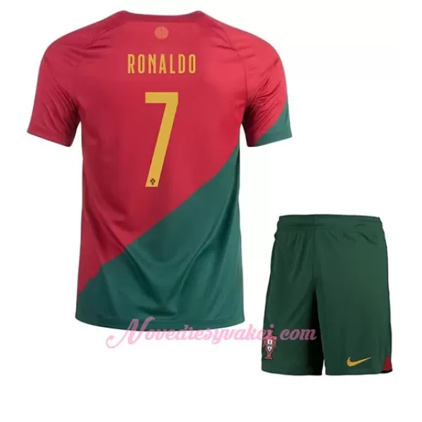 Fotbalové Dresy Portugalsko Cristiano Ronaldo 7 Dětské Domácí MS 2022