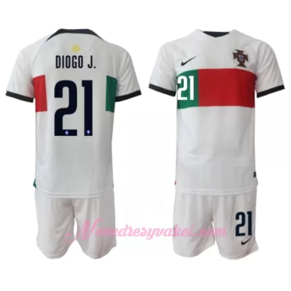 Fotbalové Dresy Portugalsko Diogo Jota 21 Dětské Venkovní MS 2022