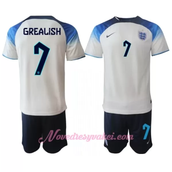 Fotbalové Dresy Anglie Jack Grealish 7 Dětské Domácí MS 2022