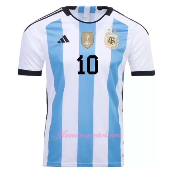 Fotbalové Dresy Argentina 3 Star Lionel Messi 10 Domácí MS 2022