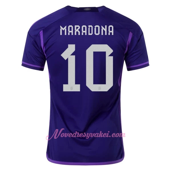 Fotbalové Dresy Argentina Maradona 10 Venkovní MS 2022
