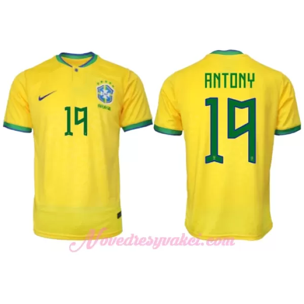 Fotbalové Dresy Brazílie Antony Santos 19 Domácí MS 2022