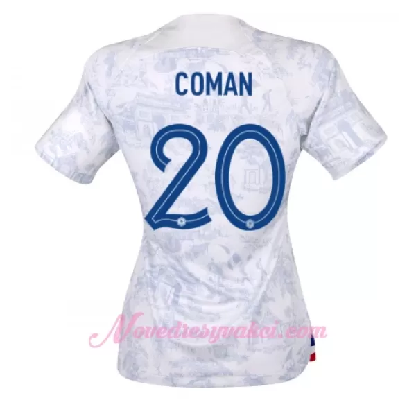 Fotbalové Dresy Francie Kingsley Coman 20 Dámské Venkovní MS 2022