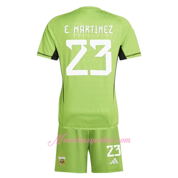 Brankářské Fotbalové Dresy Argentina Emiliano Martínez 23 Dětské Domácí MS 2022