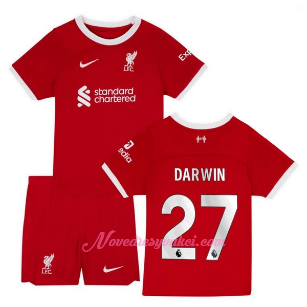Fotbalové Dresy Liverpool FC Darwin Núñez 27 Dětské Domácí 2023-24