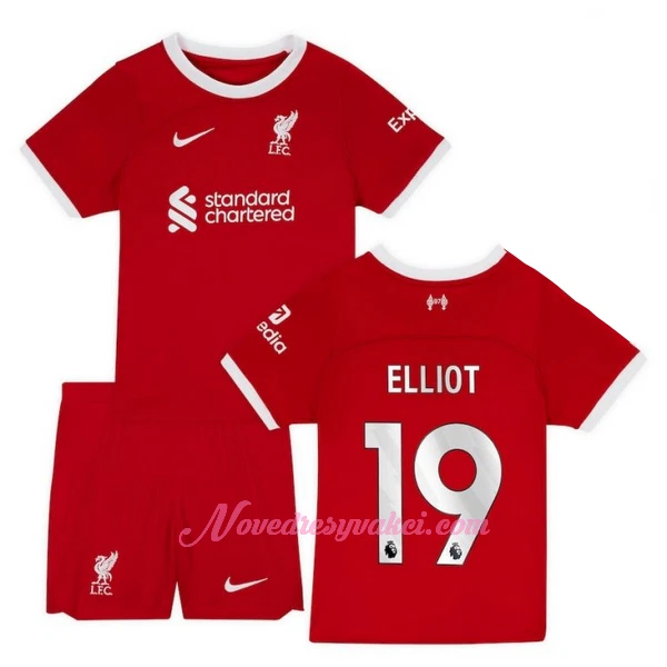 Fotbalové Dresy Liverpool FC Elliot 19 Dětské Domácí 2023-24