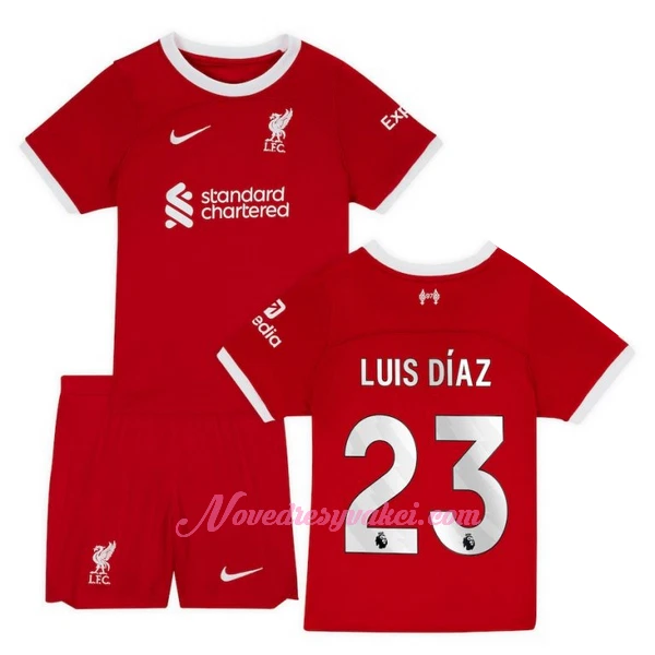 Fotbalové Dresy Liverpool FC Luis Díaz 23 Dětské Domácí 2023-24