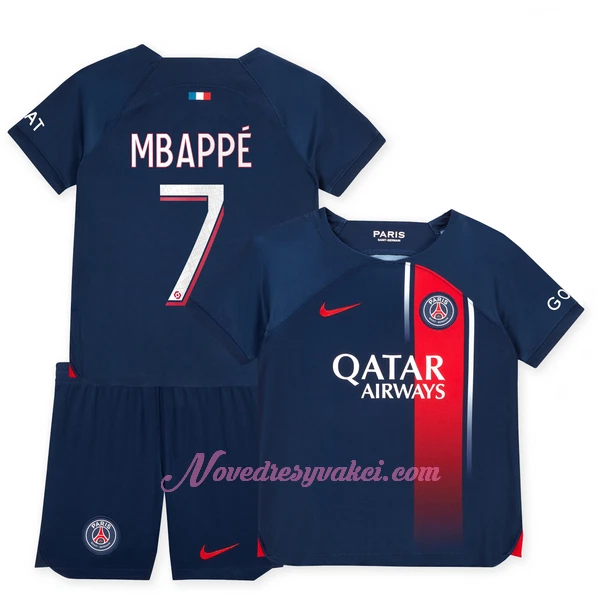 Fotbalové Dresy Paris Saint-Germain Kylian Mbappé 7 Dětské Domácí 2023-24