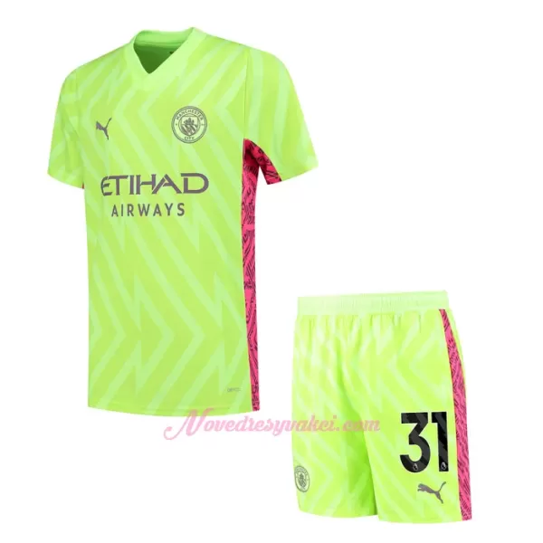 Brankářské Fotbalové Dresy Manchester City Ederson Moraes Dětské Alternativní 2023-24