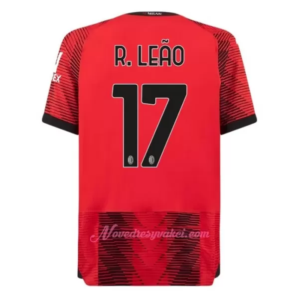 Fotbalové Dresy AC Milán Rafael Leão 17 Dětské Domácí 2023-24