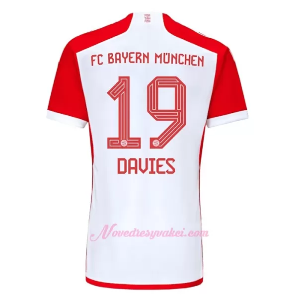 Fotbalové Dresy Bayern Mnichov Alphonso Davies 19 Dětské Domácí 2023-24