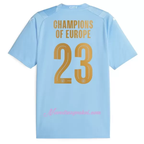 Fotbalové Dresy Manchester City Champions of Europe Domácí 2023-24