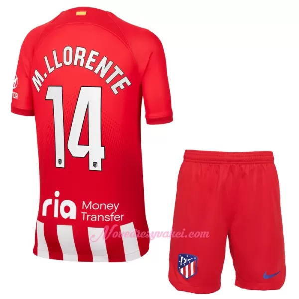 Fotbalové Dresy Atlético Madrid M. Llorente 14 Dětské Domácí 2023-24