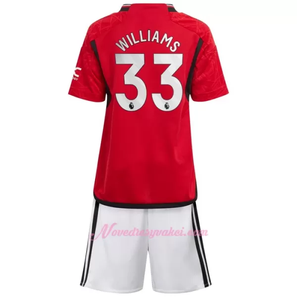 Fotbalové Dresy Manchester United Williams 33 Dětské Domácí 2023-24