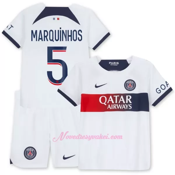 Fotbalové Dresy Paris Saint-Germain Marquinhos 5 Dětské Venkovní 2023-24