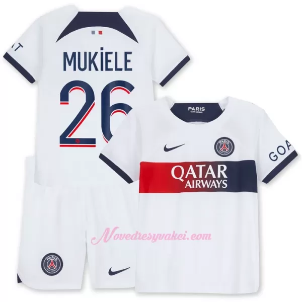 Fotbalové Dresy Paris Saint-Germain Mukiele 26 Dětské Venkovní 2023-24