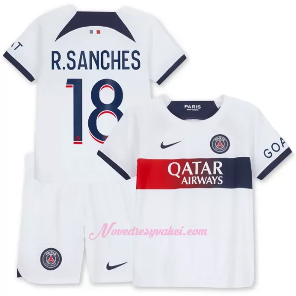 Fotbalové Dresy Paris Saint-Germain R.Sanches 18 Dětské Venkovní 2023-24