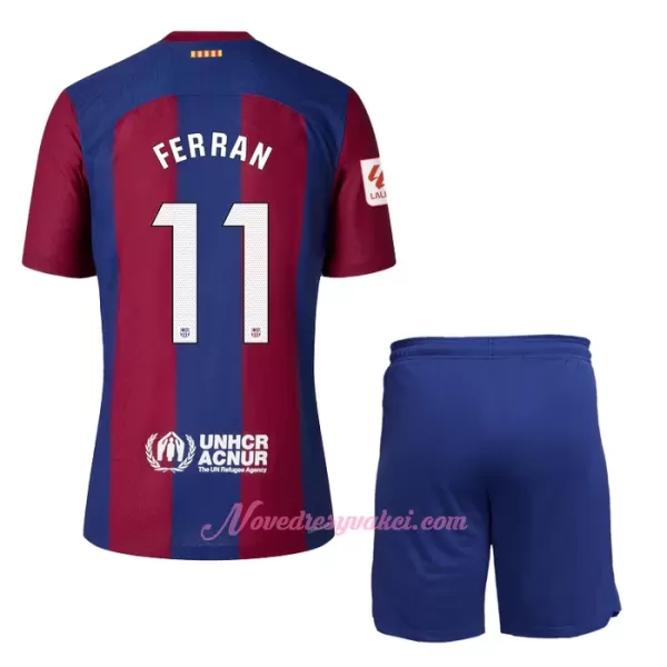 Fotbalové Dresy FC Barcelona Ferran Torres 11 Dětské Domácí 2023-24