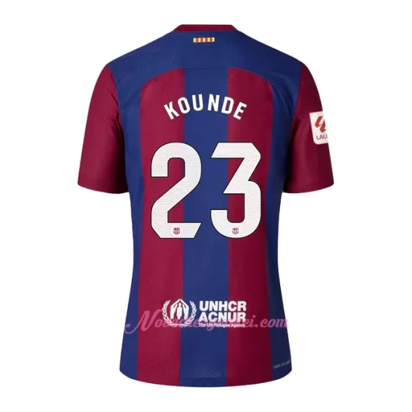 Fotbalové Dresy FC Barcelona Kounde 23 Dětské Domácí 2023-24