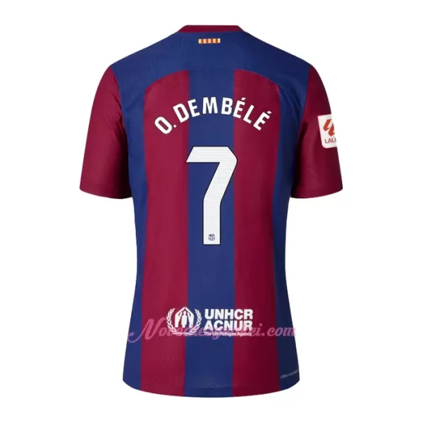 Fotbalové Dresy FC Barcelona Ousmane Dembélé 7 Dětské Domácí 2023-24