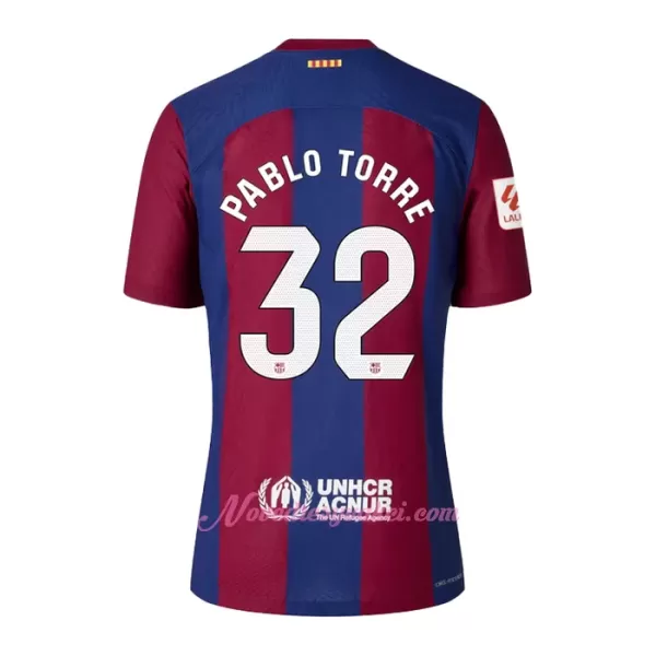 Fotbalové Dresy FC Barcelona Pablo Torre 32 Dětské Domácí 2023-24