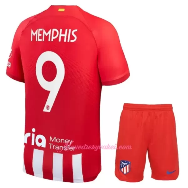 Fotbalové Dresy Atlético Madrid Memphis 9 Dětské Domácí 2023-24