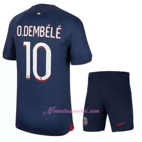 Fotbalové Dresy Paris Saint-Germain Ousmane Dembélé 10 Dětské Domácí 2023-24