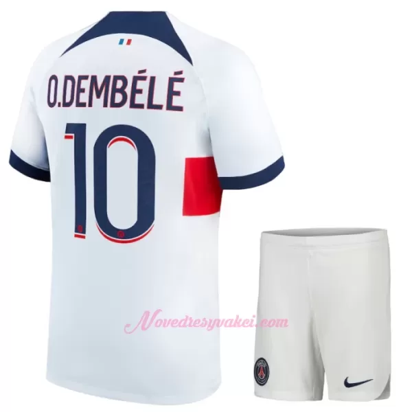 Fotbalové Dresy Paris Saint-Germain Ousmane Dembélé 10 Dětské Venkovní 2023-24