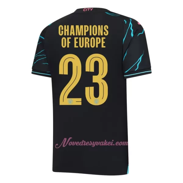 Fotbalové Dresy Manchester City Champions of Europe Alternativní 2023-24