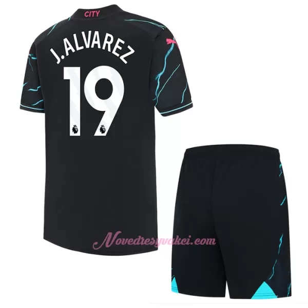 Fotbalové Dresy Manchester City Julián Álvarez 19 Dětské Alternativní 2023-24