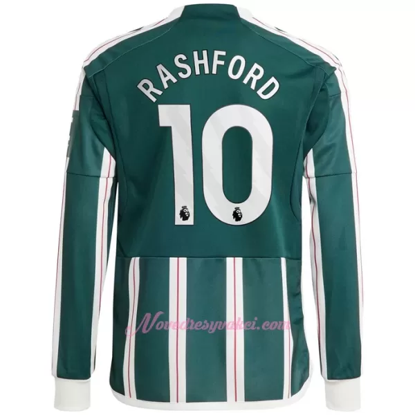 Fotbalové Dresy Manchester United Marcus Rashford 10 Venkovní 2023-24 Dlouhý Rukáv