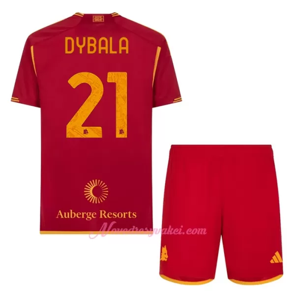 Fotbalové Dresy AS Řím Paulo Dybala 21 Dětské Domácí 2023-24